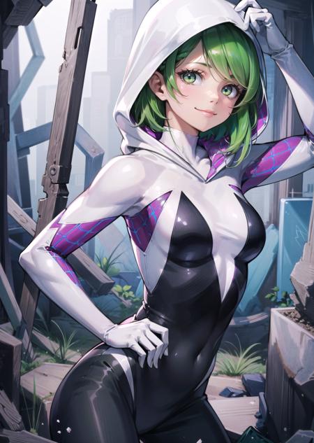 201928-3903965525-(1girl, green hair very short hair french braid, two-tone eyes, , sad smile) (digital) (, in detailed cave, (hooded bodysuit)) ,.png